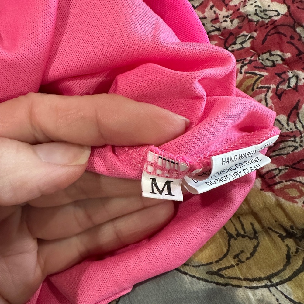 Pink One-Shoulder Ruched Dress - Picture 3 of 5